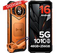 DOOGEE S200E Téléphone Robuste IA Android 16 Écran AMOLED Arrière de 1,32 pouces Batterie 10100 mAh Dimensity 7050 48 Go de RAM (8+40) 256 Go de ROM NFC Google Pay Prise en charge de l'édition VIP No
