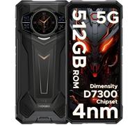 DOOGEE S200PLUS 5G Smartphone Incassable Android 15 - D7300 4nm, 36GB+512GB (2TB), 10100mAh, 1.32inch Rear Screen，Écran 6.72"" 120Hz