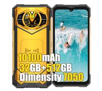 DOOGEE S200X 5G Smartphone Portable Incassable, Dimensity 7050 32Go+512Go, Android 14 Téléphone 5G, 100MP+20MP, 6.72"& 1.32" FHD+ Double écran, 10100mAh Smartphone Etanche, 4G LTE,NFC,GPS,OTG,Jaune