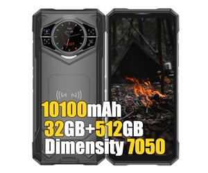 DOOGEE S200X 5G Smartphone Portable Incassable, Dimensity 7050 32Go+512Go, Android 14 Téléphone 5G, 100MP+20MP, 6.72" & 1.32" FHD+ Double écran, 10100mAh Smartphone Etanche, Dual 4G, NFC,GPS,OTG, Noir