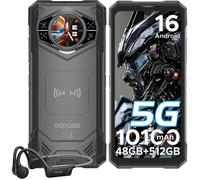 DOOGEE S200X Smartphone Avec écouteurs, telephone portable Android 16 48Go+512Go,6.72"" FHD+ 120Hz,NFC/WiFi6/5G Dual SIM - Noir