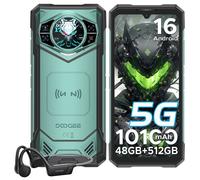 DOOGEE S200X Smartphone Avec écouteurs, telephone portable Android 16 48Go+512Go,6.72"" FHD+ 120Hz,NFC/WiFi6/5G Dual SIM - Vert