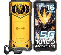DOOGEE S200X Smartphone Avec écouteurs, telephone portable Android 16 48Go+512Go,6.72"" FHD+ 120Hz,NFC/WiFi6/5G Dual SIM - Jaune