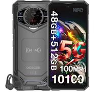 Doogee S200X VIP 5G Smartphone Robuste 48Go + 512Go 10100mAh/33W 100MP AI Caméra 6,72''+1.32"" Écran IP68 Téléphone NFC GPS - Noir