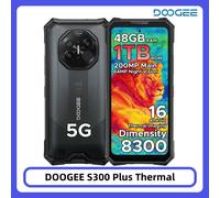 DOOGEE S300 Plus Téléphone Robuste Thermique avec Imagerie Thermique 48 Go + 1 To Dimensity 8300 Batterie 11000 mAh Écran FHD+ 6,78” 200 MP Android 16 12GB 1TB Purple