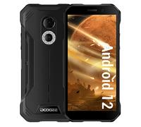 DOOGEE S51 Telephone Portable Incassable,Écran 6.0" HD+,NFC Supporte,Octa Core 4Go+64Go(TF512Go),Android 12,5180mAh, 12 MP Double Caméra Arrière Smartphone Incassable-Noir