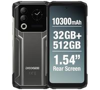 DOOGEE Smartphone Incassable Blade 20 Ultra, 32Go+512Go, 1,54'' Écran Secondaire, Batterie 10300mAh & 15,8mm Fin, Écran Plein de 6,6, Caméra IA 50MP, Android 14, Téléphone Renforcé, GPS NFC Noir