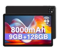 DOOGEE T10W Tablette avec Carte Sim, 8000mAh 4G LTE+5G WiFi, Tablette Tactile 10 Pouces, 9GB RAM+128GB ROM(1TB TF), Tablette Android 14/Face ID/5MP/GPS/OTG/BT5.0/3.5mm Jack, Noir