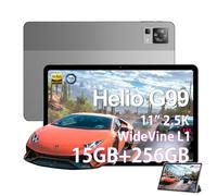 DOOGEE T30 Pro Tablette Android, Tablette Tactile 2.5K 11 Pouces, Tablet 15Go RAM + 256Go ROM (TF 2 to) Helio G99, Tablettes 8580 mAh Batterie et 33W Charge Rapide, 20MP Caméras, Hi-Res, Gris
