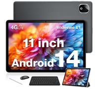 DOOGEE T30E WIFI Tablette Tactile 11 pouces Android 14,9 Go+128 Go,Batterie 8000mAh Widevine L1 Tab Dual 4G Avec Clavier - Gris