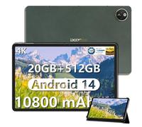 DOOGEE T30MAX Tablette, Tablette Android 14, 12,4 Pouces Tablette 4K, 20 Go RAM + 512 Go ROM/2TB, 10800 mAh, 50MP+20MP, G99, OTG, TUV, Huella Lateral, Reconocimiento Facial, Bluetooth 5.0