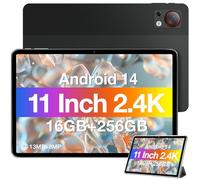 DOOGEE T30S Tablette Android 14, 2.4K Tablette 11 Pouces, 16GO RAM + 256GO ROM/TF 1TB Tablette Tactile, Tablette Pas Cher 5G WiFi | 13MP+8MP | 8580mah | Widevine L1 Tablette Gaming, Noir