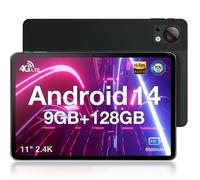 DOOGEE T30SE Tablette Tactile 11 pouces 2.4K, Android 14, 8580mAh/10W RAM 9 Go + 128 Go/1 To,Dual 4G WIFI GPS/OTG PC - Noir