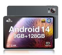 DOOGEE T30SE Tablette Tactile 11 pouces 2.4K, Android 14, 8580mAh/10W RAM 9 Go + 128 Go/1 To,Dual 4G WIFI GPS/OTG PC - Gris