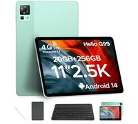 DOOGEE T35 Tablette 11 Pouces 2.5K, Helio G99 Tablette Android 14, 20GB RAM+256GB ROM(2TB TF), 8580mAh/33W, 20MP+8MP Tablette Tactile, 4G LTE/BT5.2/WiFi/Etui en Cuir + Clavier + Film trempé + Stylet