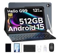 DOOGEE T40 PRO Tablette Android 15 12 pouces - 2025 avec clavier/stylet/souris/étui, Helio G99, 10800 mAh, 20 (8+12) Go de RAM + 512 Go de ROM (2 To TF), écran 2,4 K, 16 MP, 4G LTE, double SIM