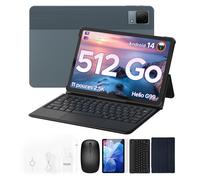 DOOGEE T40 Tablette Tactile avec clavier et stylet 11"" 8+512Go 8580mAh 16MP Android 14 Widevine L1 Dual SIM 4G Tablette PC GPS