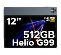 DOOGEE T40PRO Tablette 12 Pouces 20GO RAM 512GO ROM(TF 2TB), Tablette Android 14 Helio G99 Batterie de 10800mAh, Tablette Tactile 2,4K avec Deux Carte Sim/OTG, Gris