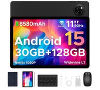 DOOGEE Tab A9 Pro Android 15 Tablette avec Clavier 10"" 20Go+128Go Quad Core Tablette Tactile WiFi 5G Double Haut-parleurs - Noir