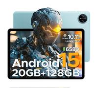 DOOGEE Tab A9 Pro Tablette 10 Pouces, Tablette Android 15, 20Go Ram+128Go Rom(2To TF),Tablette Tactile avec Batterie 6580mAh, Octa-Core 2.0Ghz, 8MP+5MP Caméra, BT5.0/Face ID, Bleu