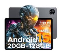 DOOGEE Tab A9 Pro Tablette 10 Pouces, Tablette Android 15, 20Go Ram+128Go Rom(2To TF),Tablette Tactile avec Batterie 6580mAh, Octa-Core 2.0Ghz, 8MP+5MP Caméra, BT5.0/Face ID,Gris