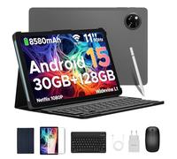 DOOGEE Tab A9 Pro+ Tablette Android 15,Tablette 11 Pouces/90Hz, Batterie 8580mAh, 30GB + 128GB/TF 2TB,Unisoc T7200 Tablette avec Clavier, Tablette Tactile/Widevine L1/5G WiFi/13 MP/OTG/Face ID