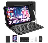 DOOGEE Tab A9 Pro+ Tablette, Android 16 Tablette 11 Pouces 90Hz, Batterie 8580mAh, 30 Go RAM+128 Go ROM/TF 2 to, Tablette avec Clavier Unisoc T7200, 13MP+5MP, Widevine L1/WiFi/OTG/Face ID/FM