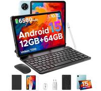 DOOGEE Tab A9 Tablette Android 15,Tablette avec Clavier, Unisoc T310, 12GB RAM+64GB ROM(TF 2TB) Tablette 10 Pouces, 6580 mAh Tablette Tactile, 5G WiFi/8MP/Type-C/GMS/Bluetooth/Face ID/Jack 3,5 mm,Bleu
