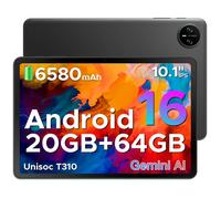 DOOGEE TAB A9 Tablette Tactile - Android 16 Gemini AI, Écran 10.1"" IPS HD, 12GB+64GB, 6580mAh, Unisoc T310，5G，WiFi - Noir