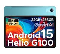 DOOGEE Tab E3+ Helio G100 Octa-Core, Tablette 12 Pouces, 2.4K 90HZ, Tablette avec Carte SIM, 32Go + 256Go Tablette Gaming, 8800mAh, Corps Métallique Ultra-Mince 7,5 mm/Gemini AI/Quatre Haut-Parleurs