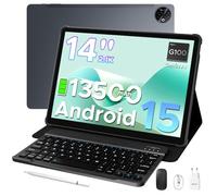 DOOGEE Tab E3 Max Tablette 14 Pouces,AI Tablette Android 15 Batterie 13500mAh,MTK G100 Octa-Core,32GB+256GB/TF 2TB,Tablette avec Clavier 2.1K (2160 * 1440) Écran,16MP+8MP/4G LTE/5G WLAN/GPS/GMS, Gris