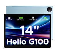 DOOGEE Tab E3 Max - Tablette Android 15 - Écran 14 pouces 2,1K (2160×1440) - MTK G100 Octa-core - 32 Go RAM + 256 Go ROM + 2 To TF - Batterie 13500 mAh - Caméras 16 MP + 2 MP + 8 MP - 4G LTE/5G Wi-Fi