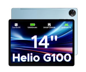 DOOGEE Tab E3 Max - Tablette Android 15 - Écran 14 pouces 2,1K (2160×1440) - MTK G100 Octa-core - 32 Go RAM + 256 Go ROM + 2 To TF - Batterie 13500 mAh - Caméras 16 MP + 2 MP + 8 MP - 4G LTE/5G Wi-Fi