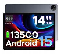 DOOGEE Tab E3 Max Tablette Android 15, Tablette 14 Pouces 2.1K Écran 13500mAh Batterie, 32GB+256GB/TF 2TB, GPS/GMS, Gris