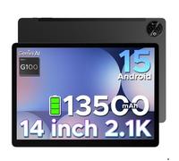 DOOGEE Tab E3 Max Tablette Android 15, Tablette 14 Pouces 2.1K Écran 13500mAh Batterie, 32GB+256GB/TF 2TB, GPS/GMS, Noir