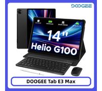 DOOGEE Tab E3 Max tablette PC 32GB 256GB 14 ''2.1K écran 13500mAh grande batterie Helio G100 16MP Android 15 Gemini AI Smart Pad VIP Edition Black