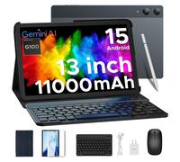 DOOGEE Tab E3 Pro 2-en-1 tablette PC 13 "écran Android 15 Gemini AI 32GB RAM (8 + 24) 256GB 11000mAh batterie Ultra-mince Smart Pad Black Full Set