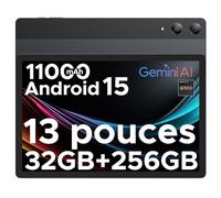 DOOGEE Tab E3 Pro Tablette Android 15, Tablette 13 Pouces, Écran FHD+ 90Hz, Helio G100 Octa-Core, 32Go RAM (8+24Go Extended), 256Go ROM, 11000mAh Battery, Quad Speakers, Metal Body, Global Bands