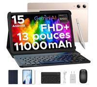 DOOGEE Tab E3 Pro Tablette Android 15,Tablette avec Clavier,Écran FHD 90Hz,Tablette 13 Pouces Helio G100 Octa-Core,8+24Go RAM+256Go ROM,11000mAh Battery,Quad Speakers,Metal Body,Global Bands
