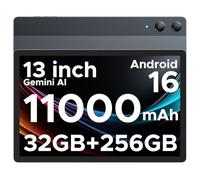 DOOGEE Tab E3 Pro Tablette Android 16, Tablette 13 Pouces, Écran FHD+90Hz, Helio G100 Octa-Core, 32 Go RAM+256 Go ROM, Tablette Tactile Batterie 11000 mAh, 13MP+8MP, Quad Speakers, WiFi/GPS/Face ID