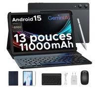 DOOGEE Tab E3 Pro Tablette Android 15, Tablette avec Clavier, Écran FHD+ 90Hz, Helio G100 Octa-Core, 32Go RAM (8+24Go Extended), 256Go ROM, 11000mAh Battery, Quad Speakers, Metal Body, Global Bands