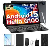 DOOGEE Tab E3+ Android 15 Tablette avec Clavier, Tablette 12 Pouces, Helio G100 Octa-Core 32 Go + 256 Go / 2 to TF 90 Hz FHD+ 8800mAh Tablette avec Carte SIM, Gemini AI, 7,5 mm/Quatre Haut-Parleurs