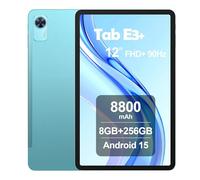 DOOGEE Tab E3+ Tablette Android 15, 12" IPS FHD+ 90Hz, 8Go RAM+256Go ROM, 8800mAh, 13+5MP Caméra, Octa-Core 6nm, Double SIM 4G LTE, 4 Haut-Parleur, GPS, Gemini AI, 2025, Bleu