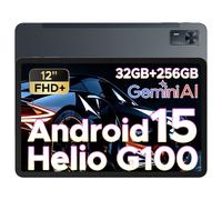 DOOGEE Tab E3+ tablette Android 15, 12 pouces FHD+, emplacement pour carte SIM, Helio G100 octa-core IA, tablette gaming 90Hz, 32GB+256GB (extensible jusqu’à 2TB), batterie 8800mAh, ultra-fine 7.5mm, 