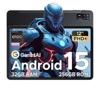 DOOGEE Tab E3+ Tablette Android 15, 12 Pouces IPS FHD + avec SIM, Helio G100, 7,5 mm, 32Go + 256Go, 8800mAh 18W OTG Tablette LTE, Deux emplacements pour Cartes WiFi 2.4G / 5G, 13MP + 5MP, 90Hz