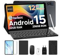 DOOGEE Tab E3+ Android 15 Tablette avec Clavier, Tablette 12 Pouces, Helio G100 Octa-Core 32 Go + 256 Go / 2 to TF 90 Hz FHD+ 8800mAh Tablette avec Carte SIM, Gemini AI, 7,5 mm/Quatre Haut-Parleurs