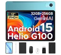 DOOGEE Tab E3+ VIP,Helio G100 Android 15 Tablette, 12 Pouces FHD+ 90HZ,30GB RAM+256GB ROM/TF 2TB,13MP+5MP,8800mAh 18W OTG Tablette LTE,Haut-parleurs quadruples de Haute qualité,Face ID,Bleu