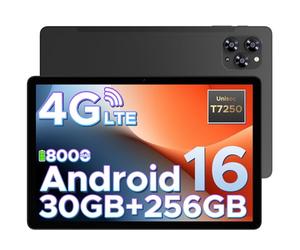 DOOGEE Tab G6 Android 16 Tablette 11 Pouces, 30Go+256Go(TF/2To), 4G LTE Tablette avec Carte Sim Batterie 8000mAh, Octa Core Unisoc T7250 Tablette Tactile Caméra 13MP+5MP, Bluetooth/Widevine L1/Face ID