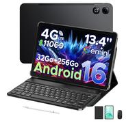 DOOGEE Tab G6 Max Tablette Android 16, Tablette 13 Pouces,UNISOC T7280, 32 Go de RAM + 256 Go de ROM Tablette avec Clavier, Batterie 11 000 mAh,13 MP + 8 MP, 90 Hz/Octa Core/Face ID/Jack 3,5 mm,Noir