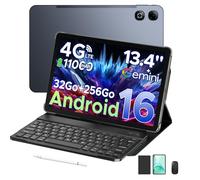 DOOGEE Tab G6 Max Tablette, Android 16 Tablette 13 Pouces,UNISOC T7280, Tablette Tactile 32 Go de RAM + 256 Go de ROM, Batterie 11 000 mAh,13 MP + 8 MP, 90 Hz/Octa Core/Face ID/Jack 3,5 mm,Gris